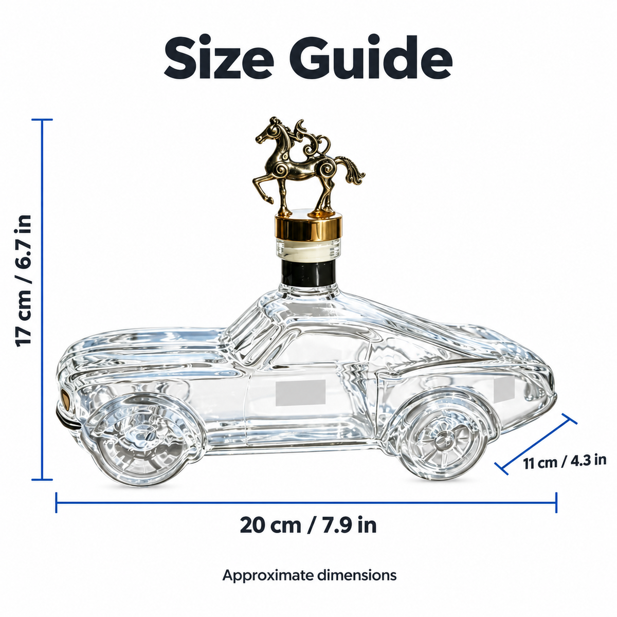 Car decanter size guide