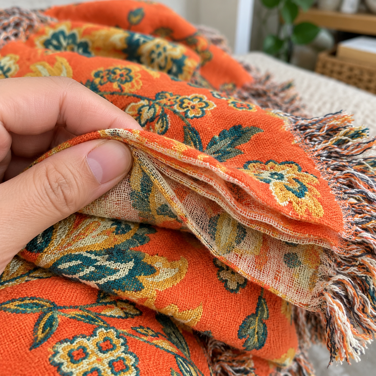 Layered cotton gauze edge