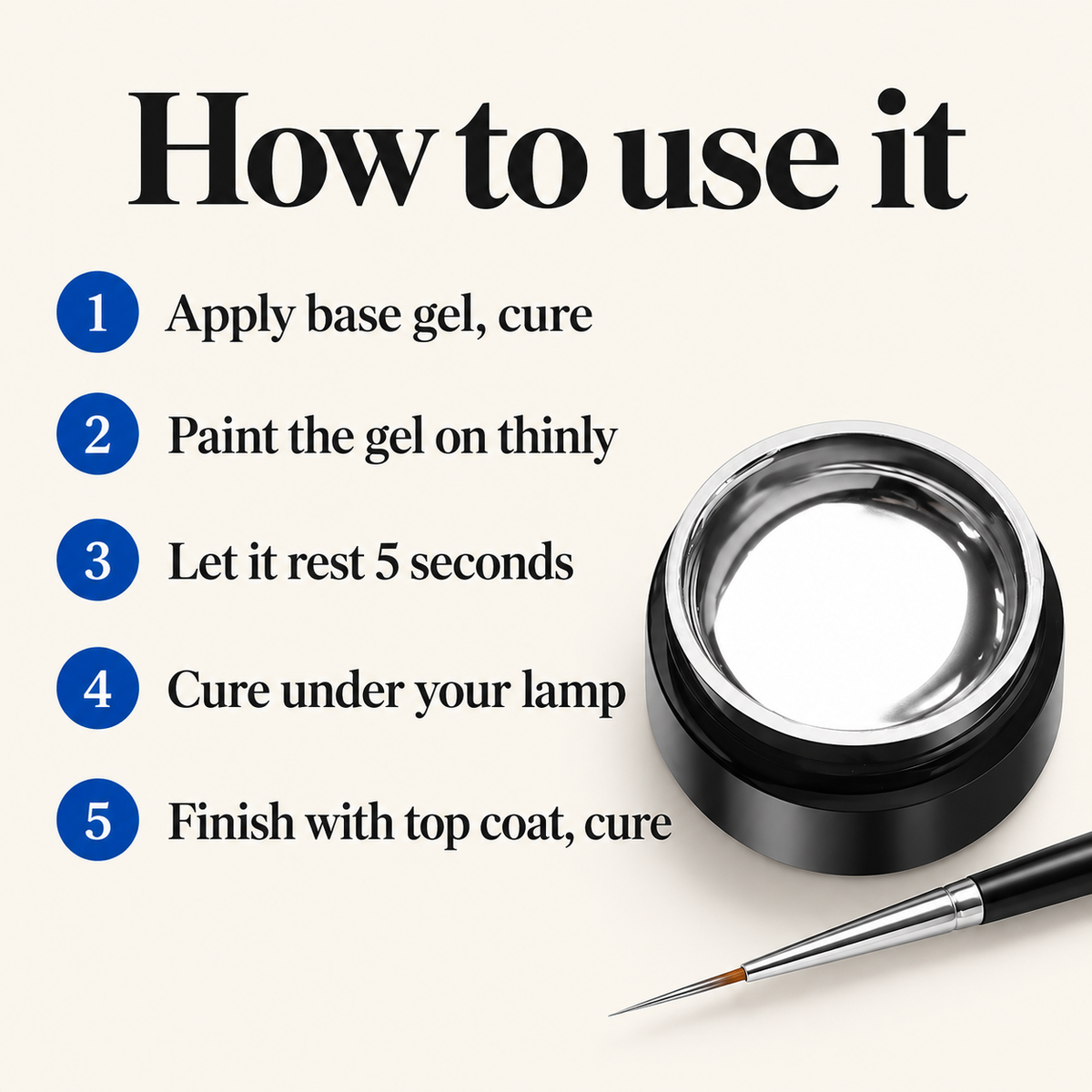 How to use the painting gel in five steps