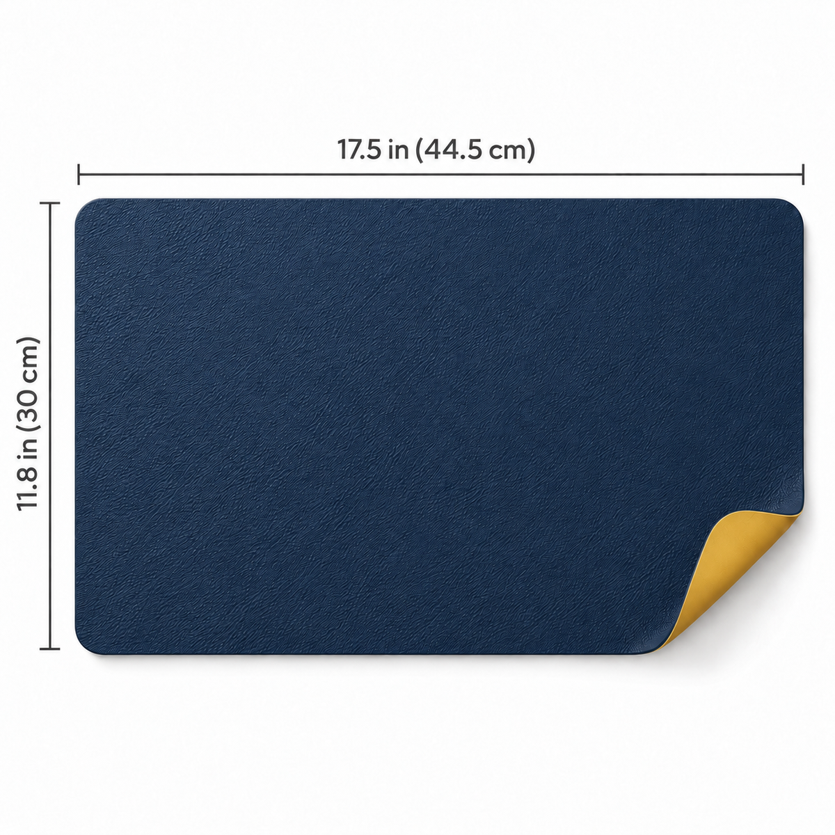 Blue placemat size: 17.5 x 11.8 in (44.5 x 30 cm)
