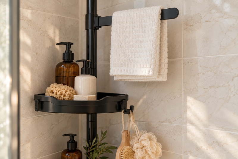 Towel bar and hooks