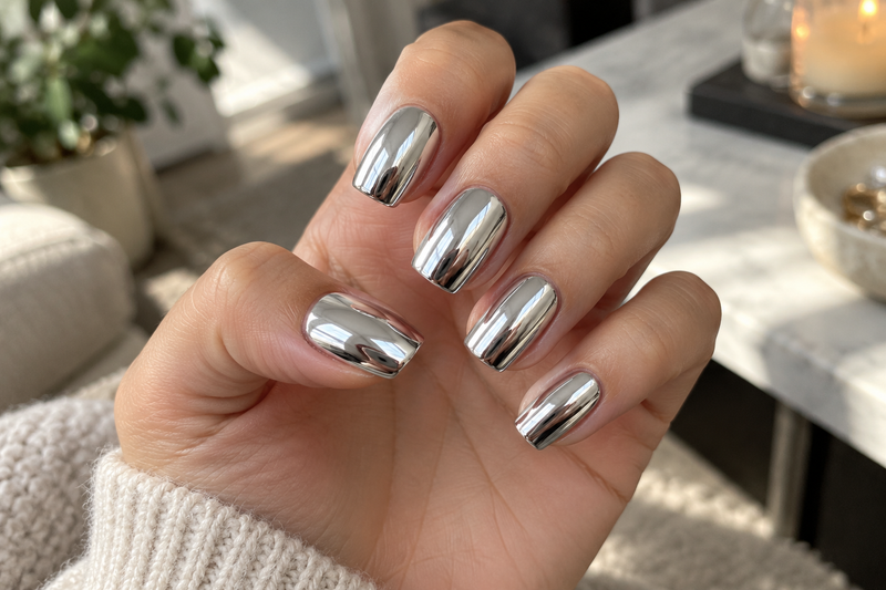 Full-nail mirror shine