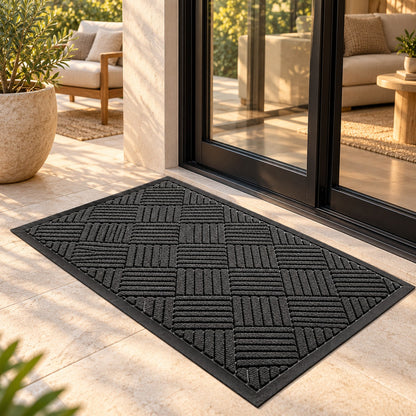 Door mat at a patio slider