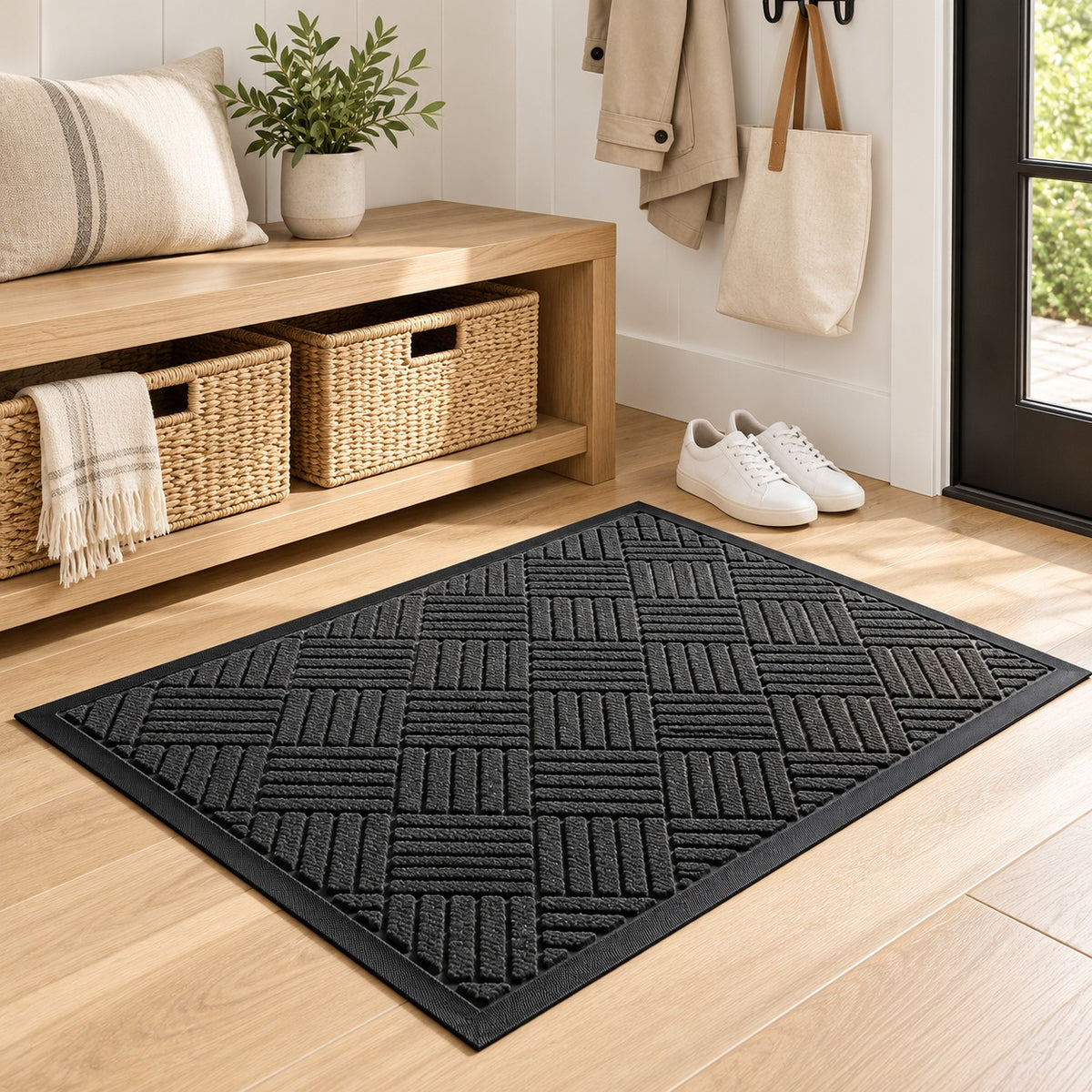 Door mat inside the entryway