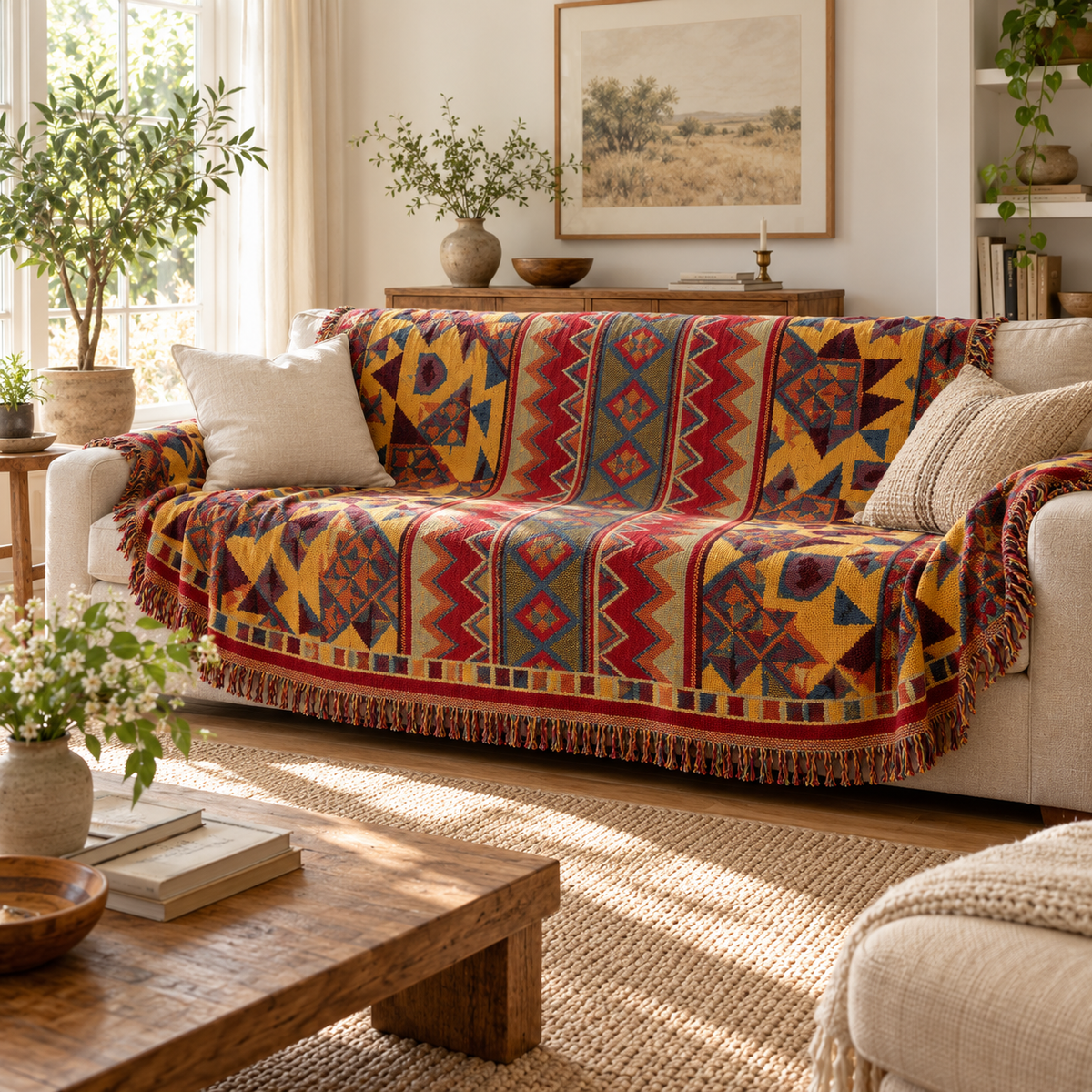 Warmth for a neutral room