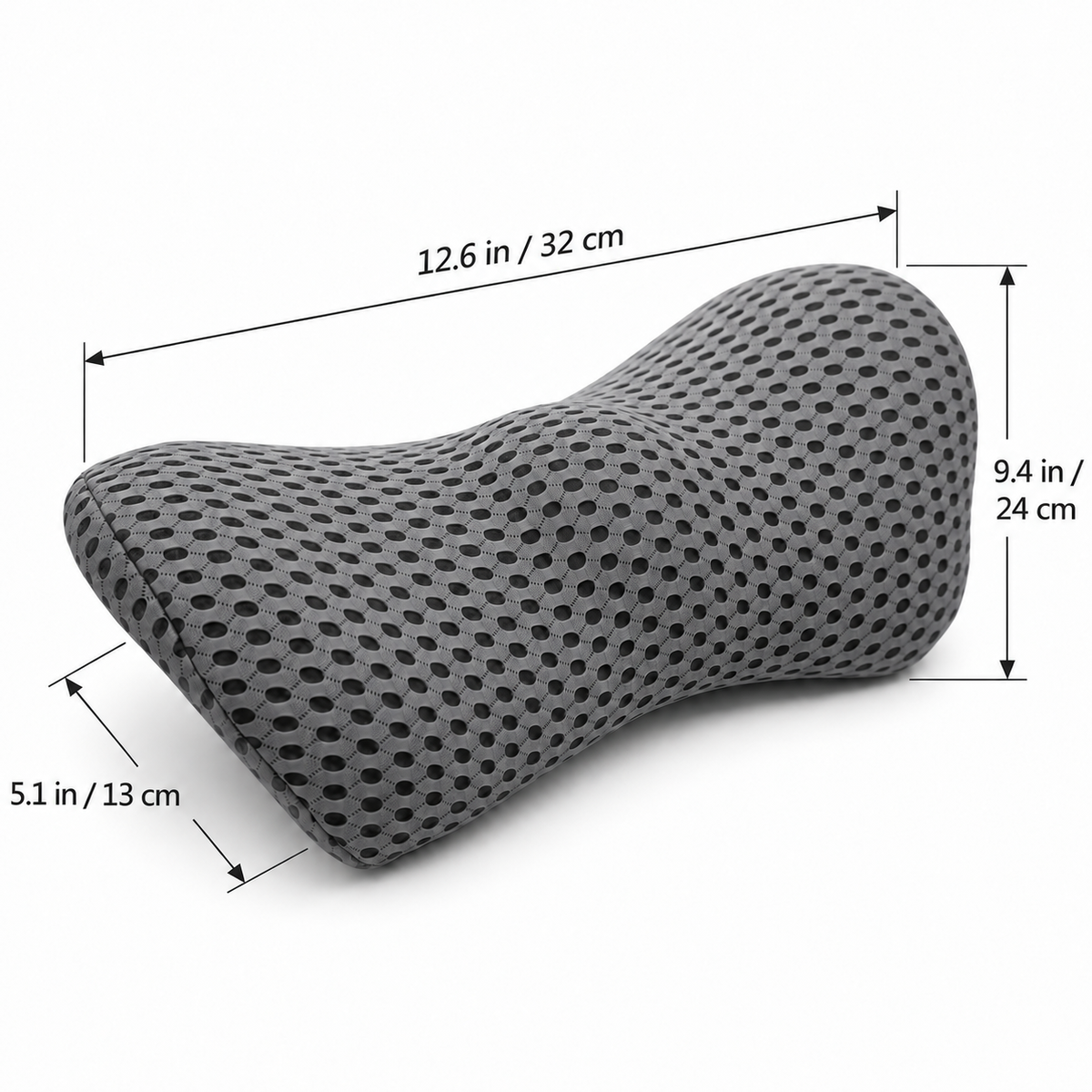 Gray lumbar pillow size guide