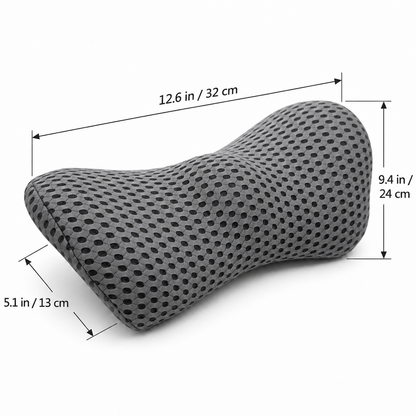 Gray lumbar pillow size guide