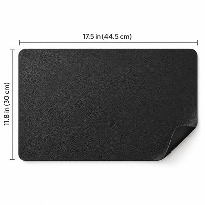Black placemat size: 17.5 x 11.8 in (44.5 x 30 cm)