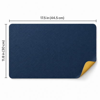 Blue placemat size: 17.5 x 11.8 in (44.5 x 30 cm)