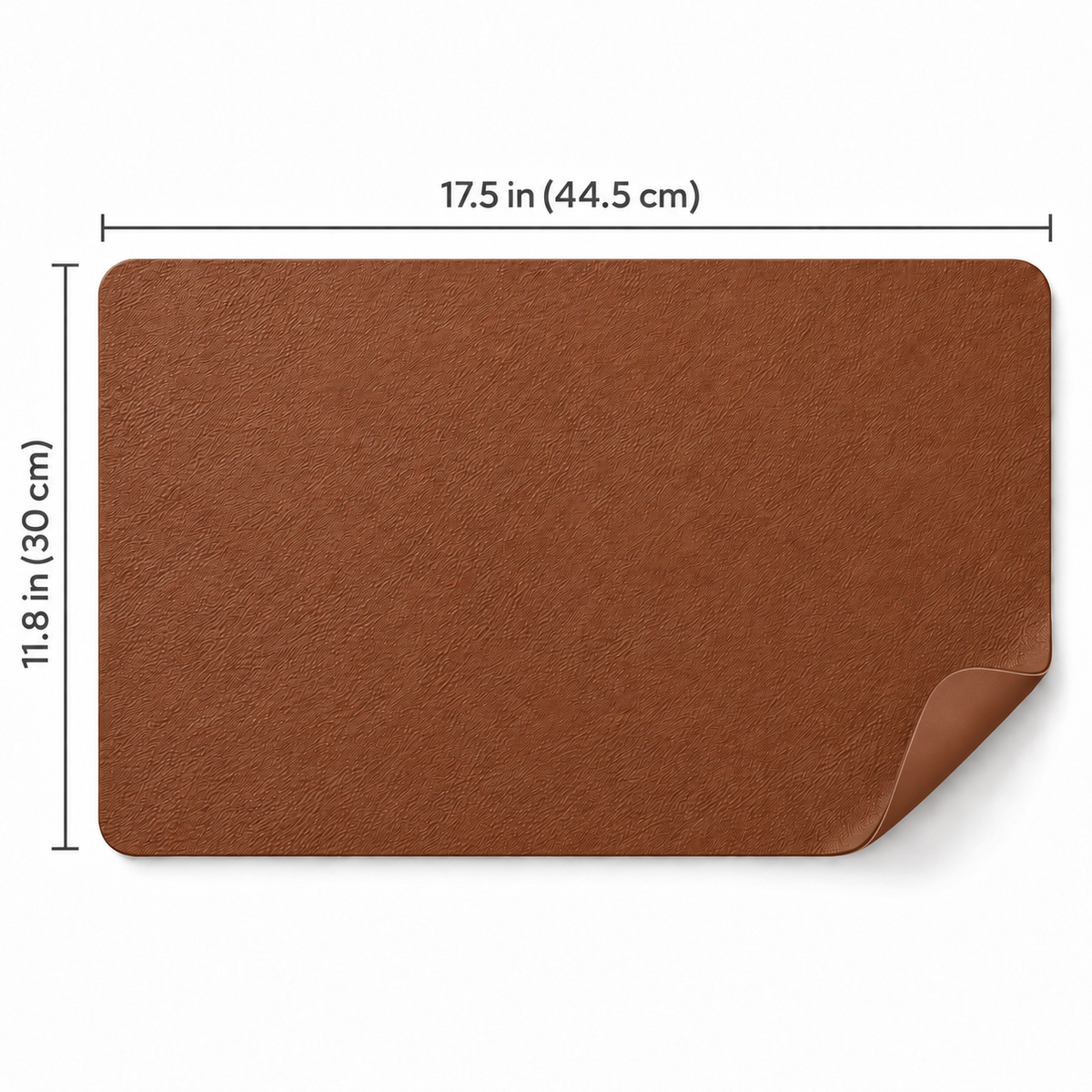 Brown placemat size: 17.5 x 11.8 in (44.5 x 30 cm)