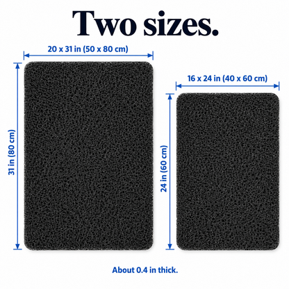 Black shower mat size guide