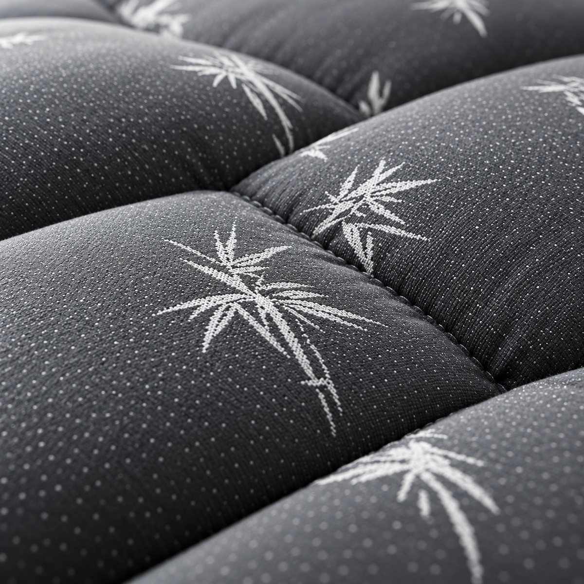 Close-up of the bamboo leaf print